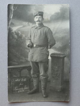 Ansichtskarte Foto AK Fulda 1915 Soldat Militär Uniform Atelier G Reinecke Hessen